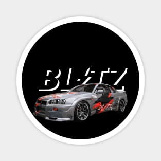 blitz GT-R R34 V spec II N1 Skyline BNR34 KV2 Athlete Silver R348 Autobahn Project Magnet